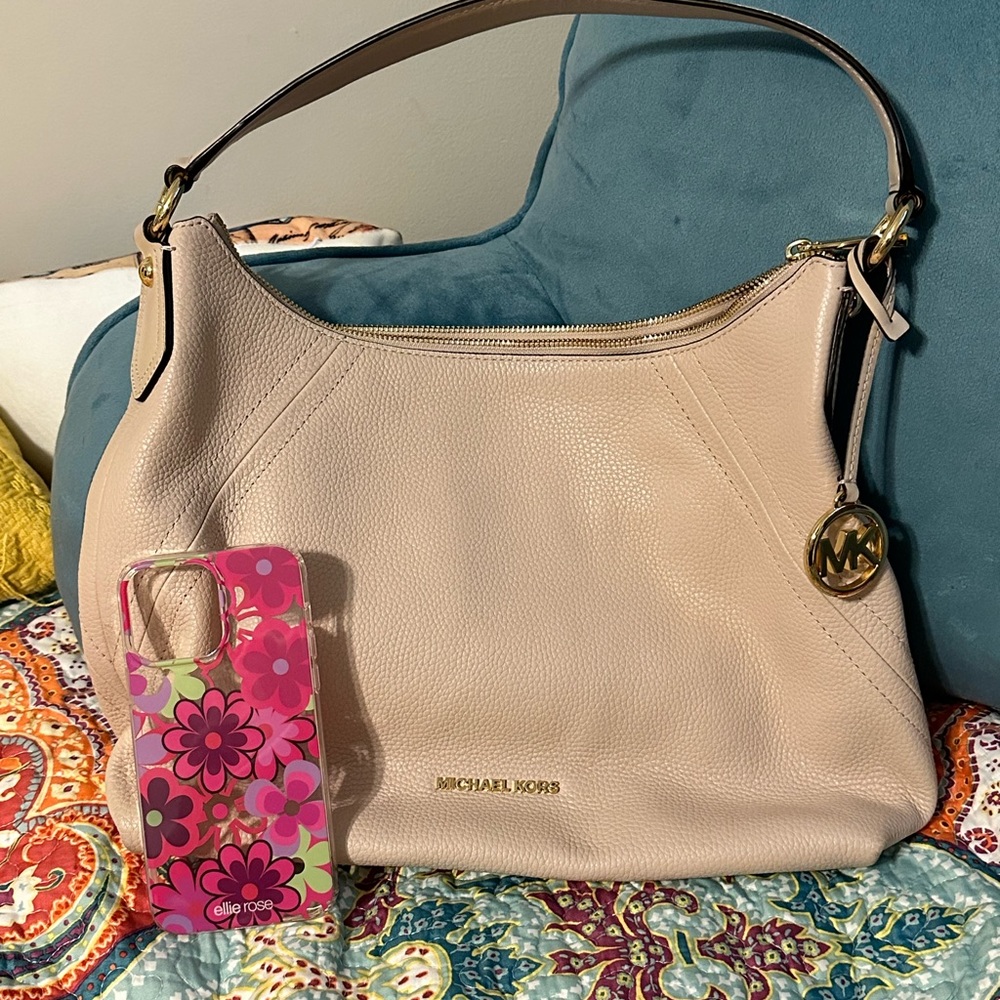 Leather Michael Kors hobo style shoulder bag
